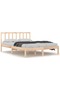 Small Double 4FT bed frame, 120x190 cm, solid pine wood - 2