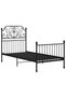 Bed frame, black, 100x200 cm, metal - 2