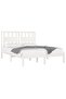 5FT King Size Bed Frame, White, 150x200 cm, Solid Pine Wood - 2