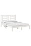 Bed frame, white, 140x200 cm, solid pine wood - 3