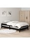Stackable bed, black, 90x200 cm, solid pine wood - 3