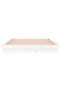 Bed frame with LED, white, 140x190 cm, solid wood - 6