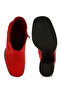 Women's Microfiber Sock Boots In Red - 4