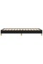 Bed frame, black, 100 x 200 cm, textile - 5