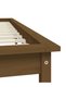 Bed frame, honey brown, 200x200 cm, solid pine wood - 6