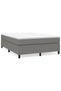 Cadru de pat box spring, gri închis, 140x190 cm, textil - 2