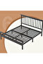 Queen Size Bed Frame With Sturdy Metal Frame with Modern Design, Easy Assembly - 2