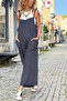 Italian Anthracite Shoulder Strap B Tie-Detail Strap C Pocketed B Wide-Leg K Linen Casual D Woven Overalls 110 50 - 4
