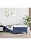Box spring bed frame, blue, 80x200 cm, textile