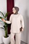 طقم OYSHO المكون من قطعتين مريح وأنيق مع بنطلون من القماش - 4