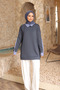 Anthracite Striped Woven Modal Paneled Tunic - 4
