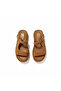 Taba Suede Genuine Leather Buckled Women's Thick Coated Soles Sandals Slipper - 2