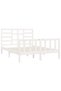 Bed frame, white, 120x200 cm, solid pine wood - 4