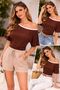 Women's Boat Neck Bat Sleeve Diver Blouse - 3