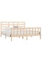 Bed frame, 200x200 cm, solid pine wood - 3
