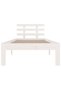 Bed frame, white, 90x200 cm, solid pine wood - 4