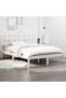 Small Double 4FT bed frame, white, 120x190 cm, solid wood