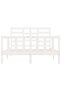 Bed frame, white, 120x200 cm, solid pine wood - 5