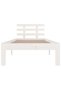 Bed frame, white, 100x200 cm, solid pine wood - 4