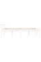 Small double bed frame 4FT, white, 120x190 cm, solid wood - 5