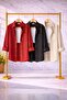 Women's 3-Piece Red Black Beige Cotton Pcs Oversized Cotton Pcs Linen Single Pocketed Casual Shirts