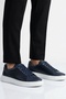 Navy Blue Genuine Leather Ultra Comfortable Casual Men's Shoes Luass27Al0052 - 3