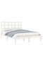 Small Double 4FT bed frame, white, 120x190 cm, solid wood - 3