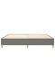 Box spring bed frame, dark grey, 140x200 cm, textile - 5