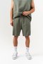 Ventura Collar Buttoned Zero Sleeve Linen Shirt and Elastic Waist Shorts Set - 8
