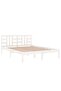 Small Double 4FT bed frame, white, 120x190 cm, solid wood - 4