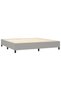 Box spring bed frame, light grey, 200x200 cm, textile - 4
