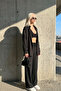 Oversize Comfortable Fit, Long Sleeve Shirt and Wide-Lettered Loose-Fit Pants Aerobin Set - 6