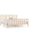 Bed frame, 200x200 cm, solid pine wood - 2
