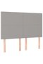Continental bed, light gray, 140x200 cm, textile material - 5