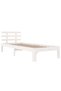 Bed frame, white, 90x200 cm, solid pine wood - 3