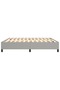 Box spring bed frame, light grey, 200x200 cm, textile - 6