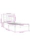 Small Single 2FT6 bed frame, 75x190 cm, solid wood - 6