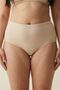 2-Pack Large Size High Waist 100% Cotton Rib Knit Elastic Waist Comfortable Daily Women's Panties Set - 3