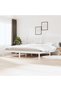 Bed frame, white, 200x200 cm, solid pine wood