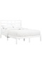 Small Double 4FT bed frame, white, 120x190 cm, solid wood - 3