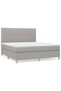 Continental bed, light gray, 180x200 cm, textile - 2