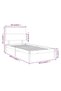 Bed frame, white, 100x200 cm, solid pine wood - 6