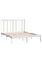 Bed frame, white, 140x190 cm, solid pine wood - 4