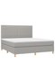 Continental bed, light gray, 180x200 cm, textile - 3