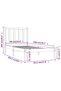 Bed frame, 90x200 cm, solid pine wood - 5