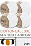 Natural Cotton XXL - 4 mm Taranabilir Macramé Thread - 2101 White (Pack of 4)