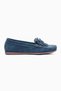 Women's Genuine Suede Ballet Flats Tassel Detailed Loafers Alora Navy Blue - 2