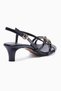 Women's Heels Sandals Ankle Strap Buckled Stylish Casual Shoes Lula Black - 4