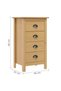 Hill Range sideboard, 46 x 35 x 80 cm, solid pine wood - 6