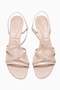 Women's Heeled Sandals Ankle Strap Stylish Casual Shoes Miria Beige - 5